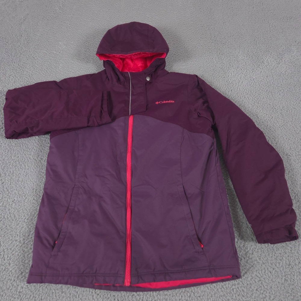 Columbia Jacket Girls XL Purple Crash Course Coat Omni Tech Outgrown Skiing